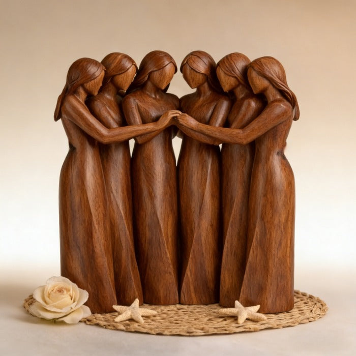 💖🔥LAST DAY 49 % OFF👩🏻🤝👩🏻Sisters by My Side, Celebrates Friendships Three Sisters Sculpture🎁Christmas, Thanksgiving Day, Birthday Gifts