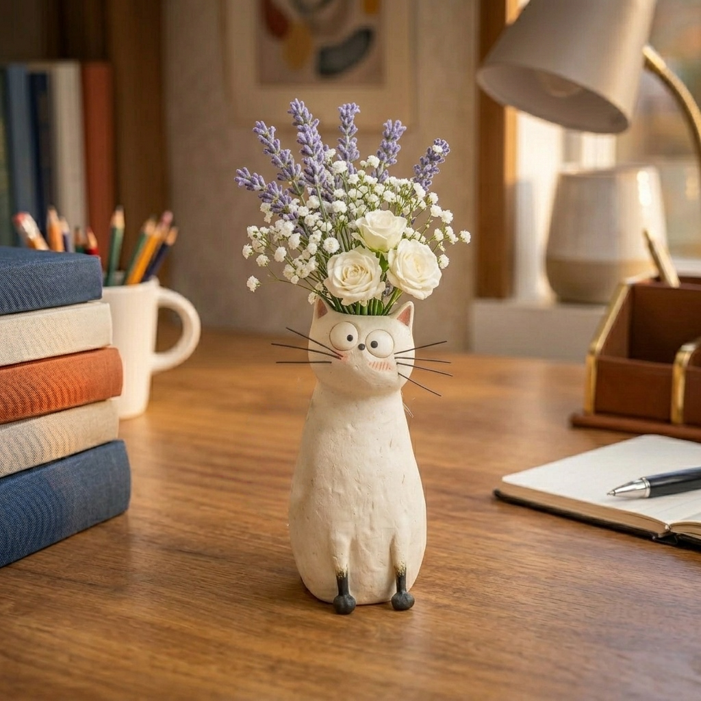 😻LAST DAY49% OFF -🔥 Handcrafted Mini Quirky Cat Vase