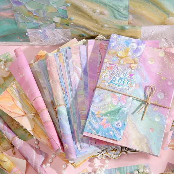 🎁Last Day 49% OFF-🌺160-sheet pearlescent scrapbook pape