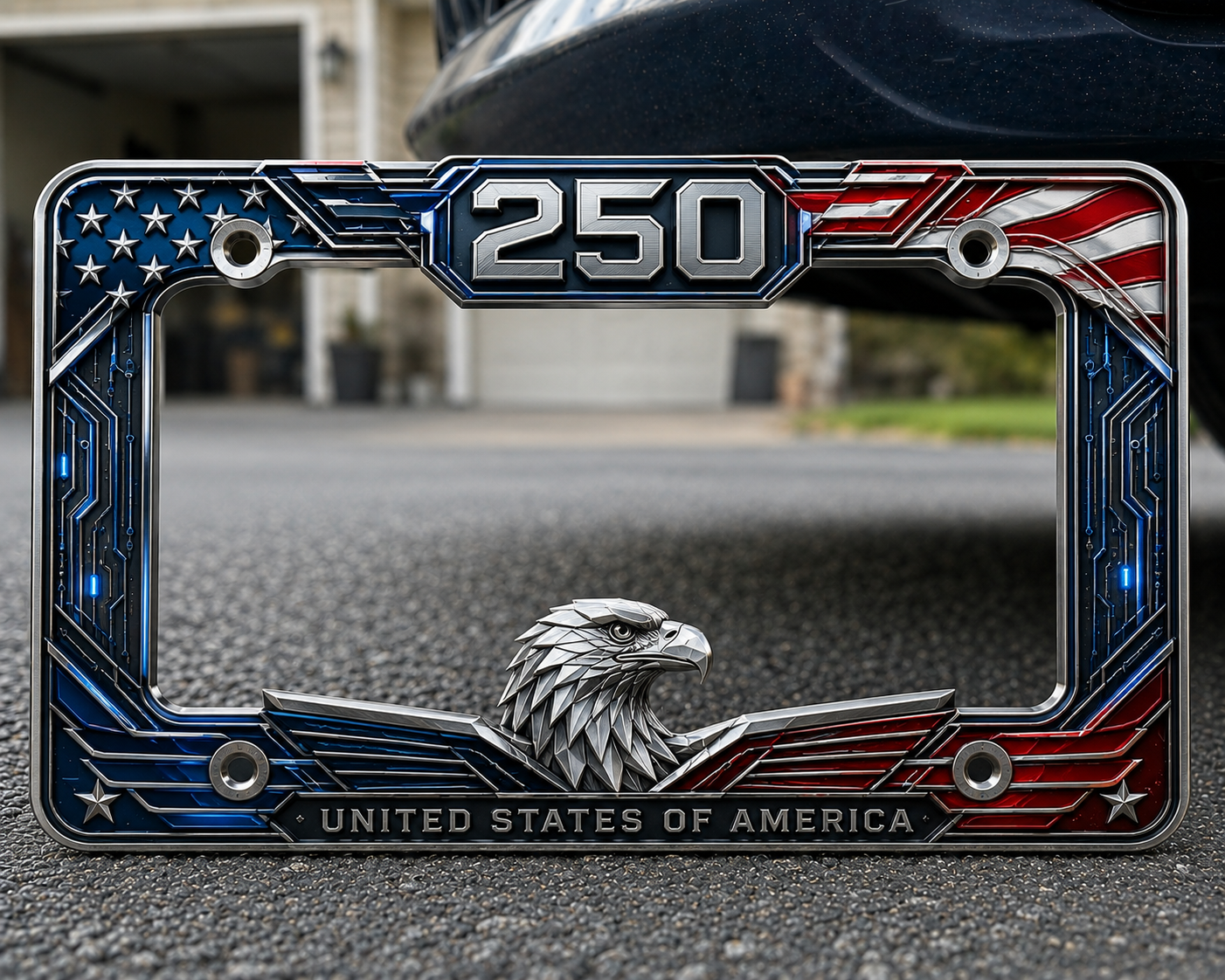 🦅🦅July 4th Gift Hot Sale--250th Anniversary Commemorative License Plate Frame