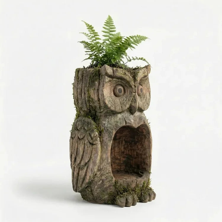 π¦ Rustic Owl Bird Feeder & Planter β Invite Nature to Your Garden