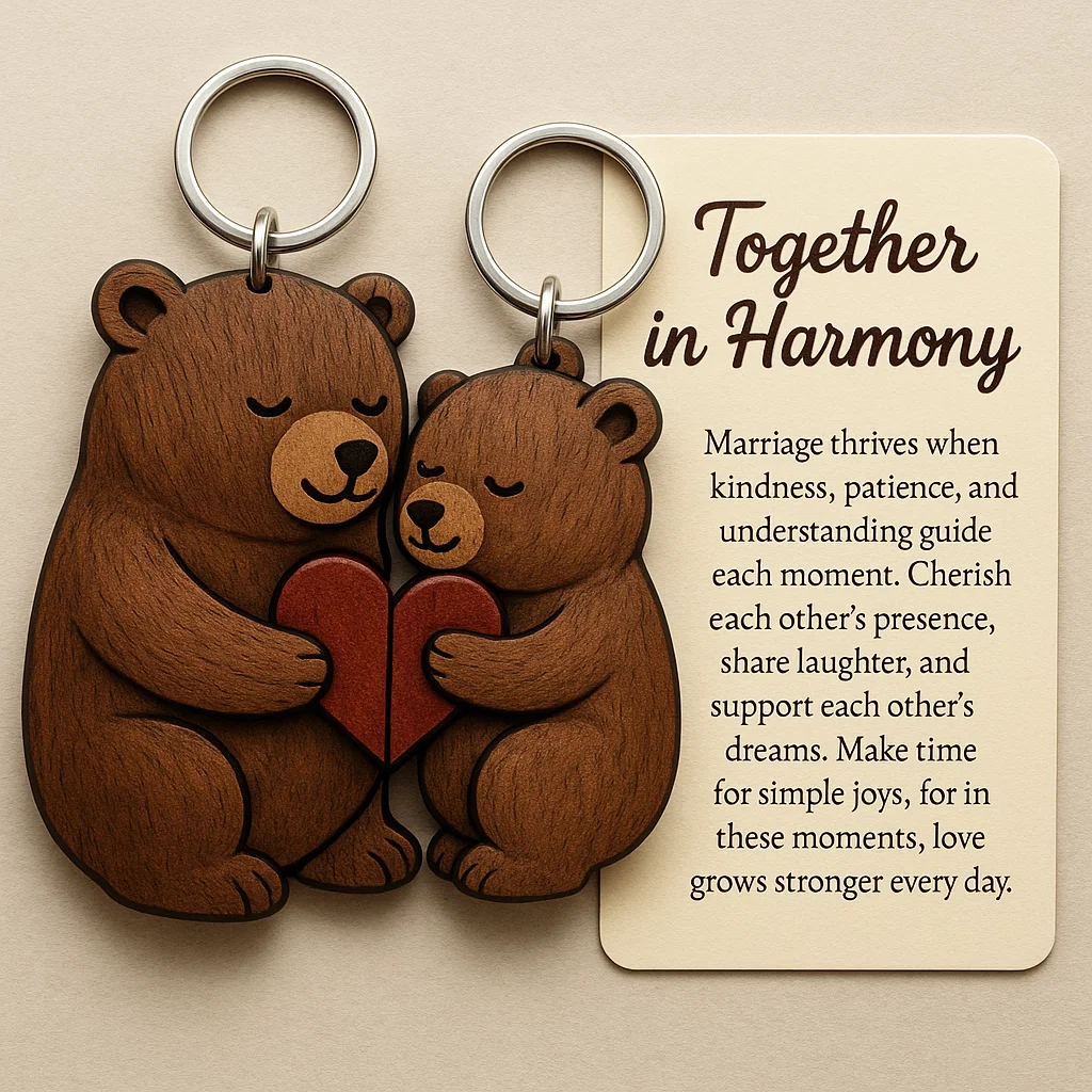 🔥🎁Bear Couple Keychain Set