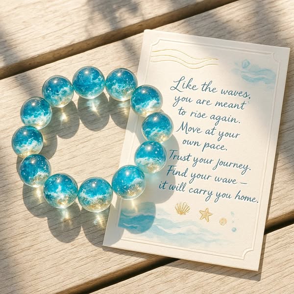 🌲Christmas Gift 50% Off--🌊Sea Glass Wave Bracelet