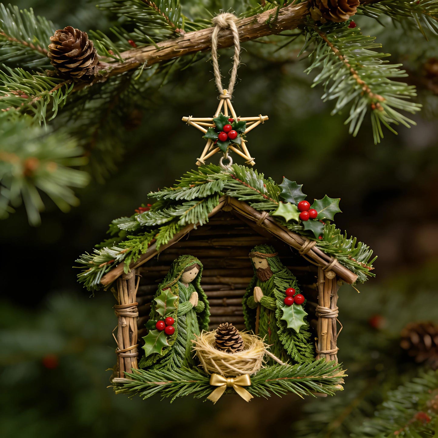 🌲Christmas Gift 50% Off--Rustic Nativity Ornament