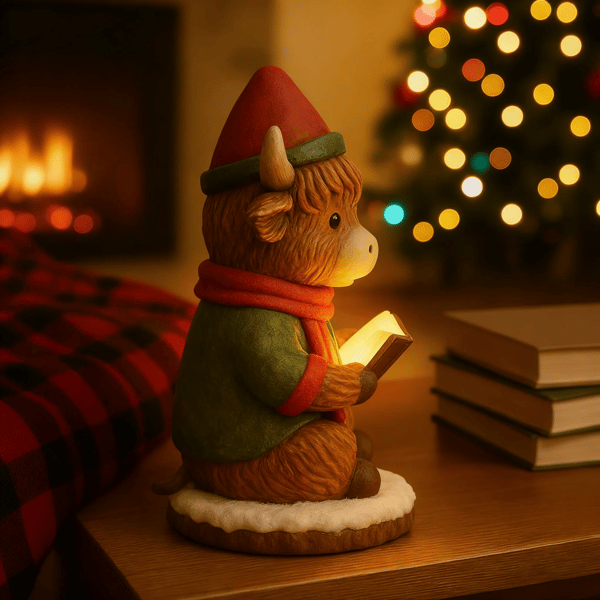 🌲Christmas Gift 50% Off--🐂 Highland Cow Elf Christmas Night Light 🎄✨