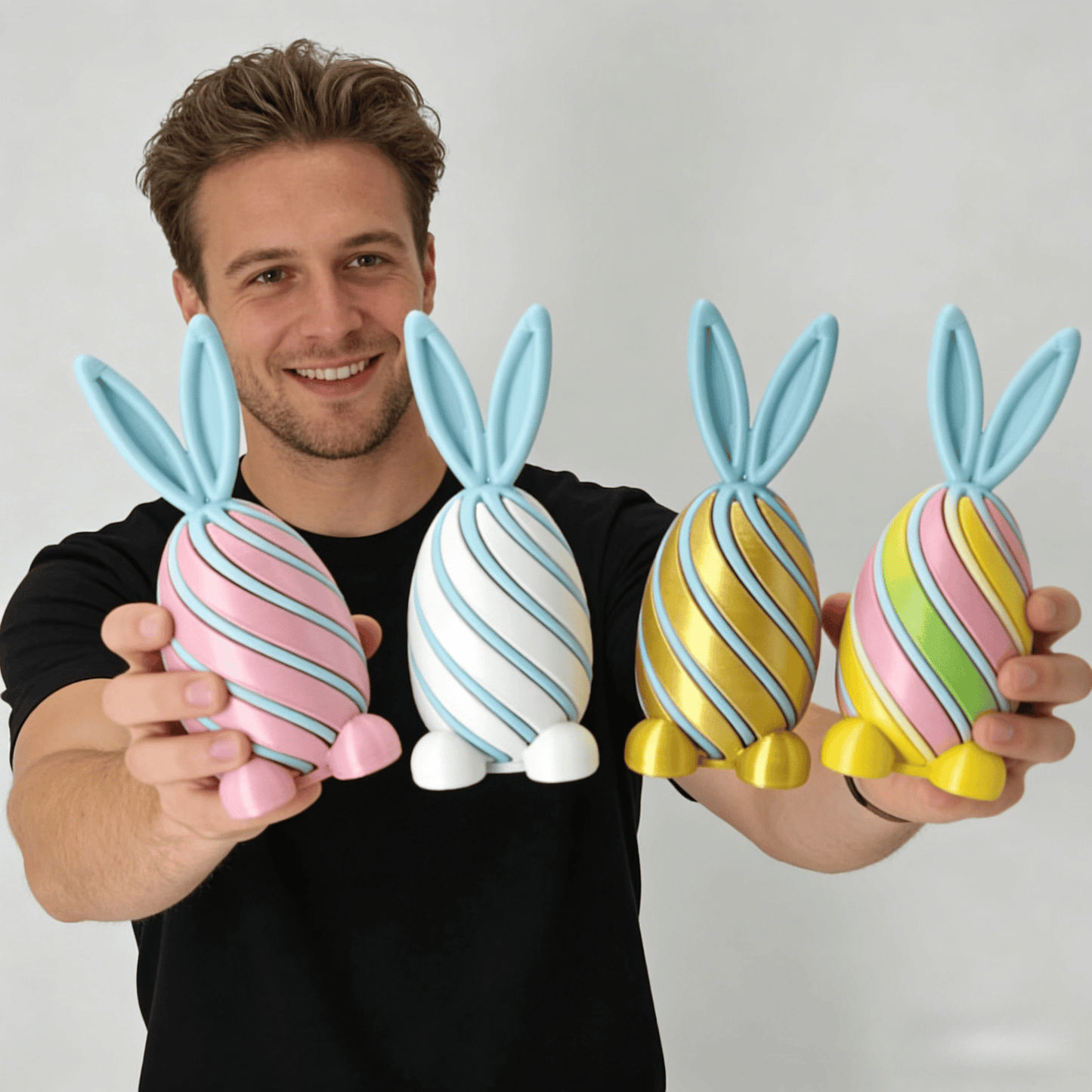 🐰🎁2026 Easter Gifts 50% Off-- 3D Printed Easter Bunny Egg Fun Rotating Toy