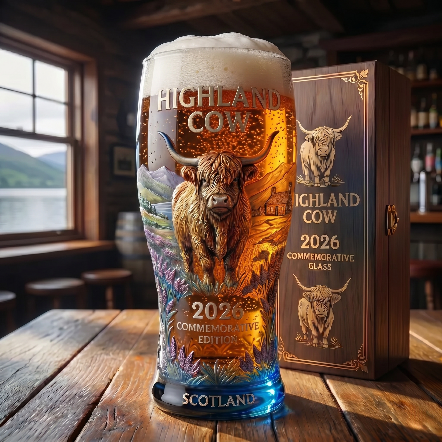 🏔️2026 Highland Cow Commemorative Glass