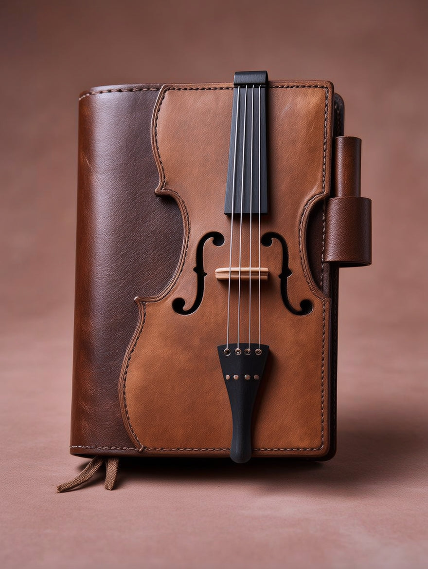 🔥HOT SALE - Vintage Violin Leather Notebook(✈Buy 2 Free Shipping)