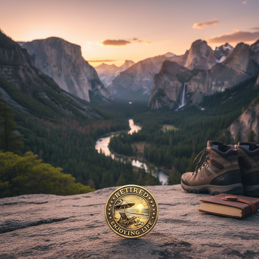 🌅 “Retired & Enjoying Life” Commemorative Coin