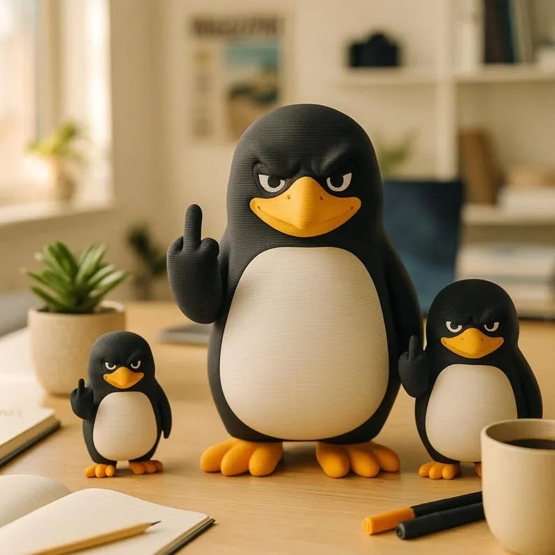 🐧Middle Finger Penguin Figurine