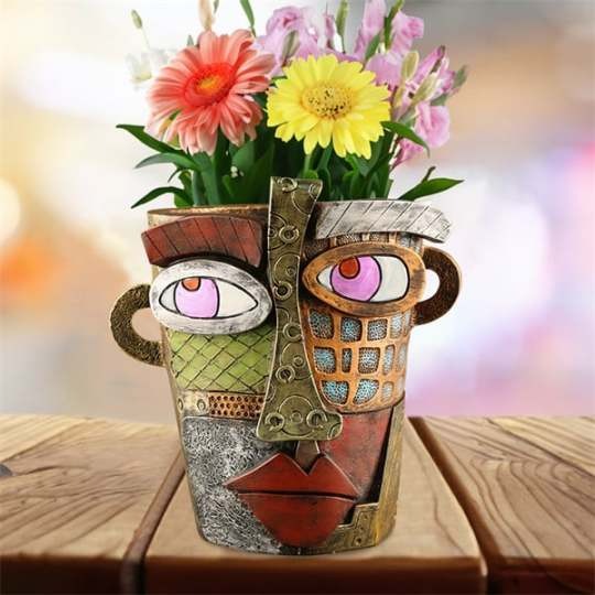 đˇPicasso Brutalist Abstract Beauty Face Flower Pot