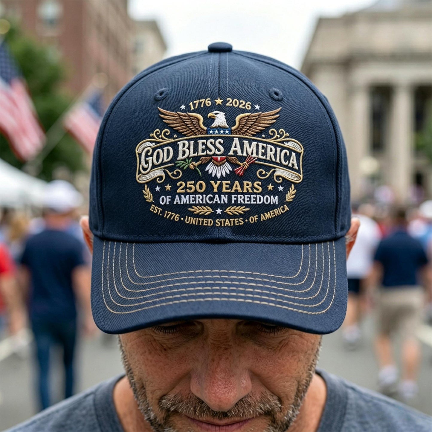 God Bless America 250th Anniversary Baseball Cap