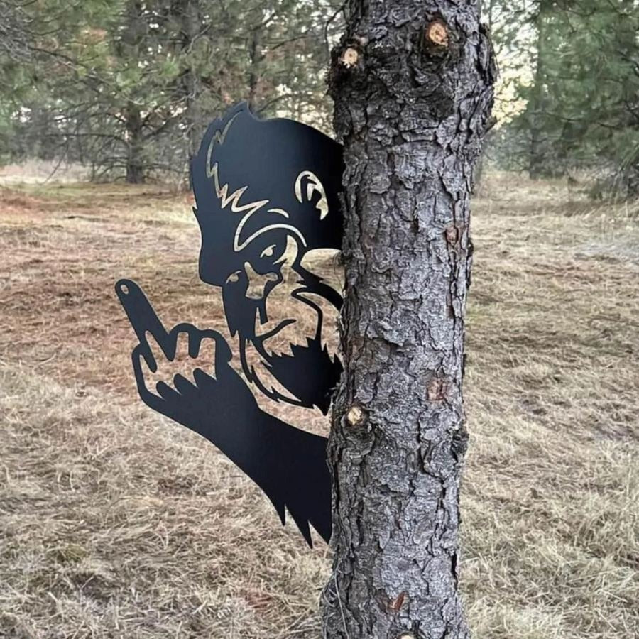 Funny Bulldog Metal Garden Decor