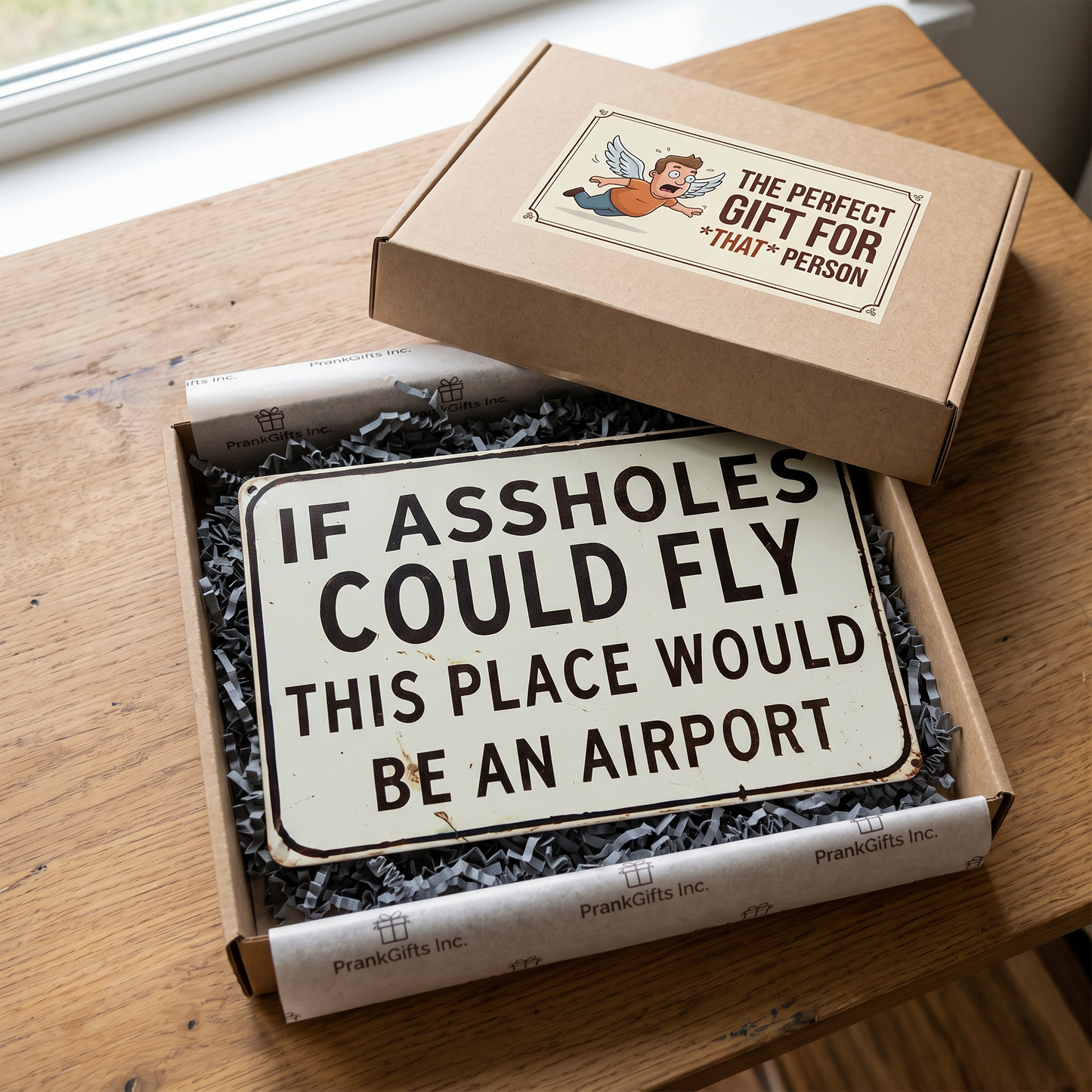Funny "If Assholes Could Fly" Vintage Metal Sign β Hilarious Man Cave Wall Decor βοΈπ