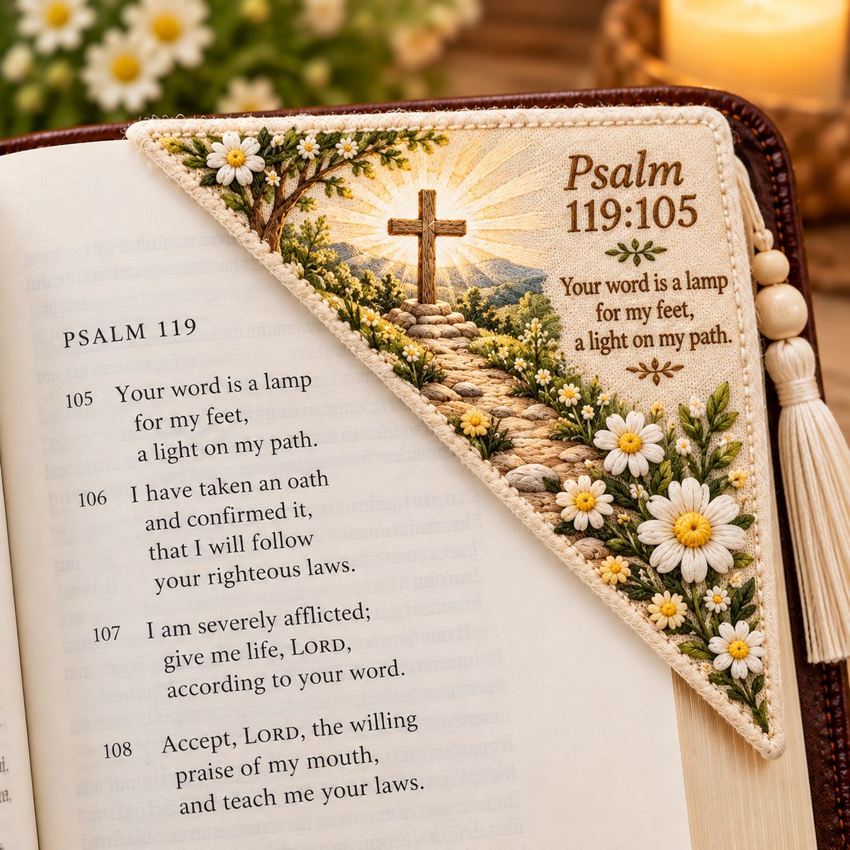 ✝️ Embroidered Bible Corner Bookmarks
