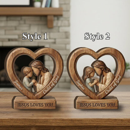 Personalized Child of God Wooden Heart Sign