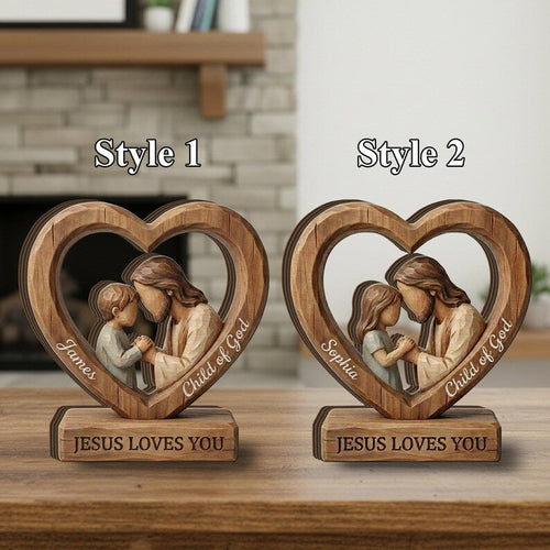 Personalized Child of God Wooden Heart Sign