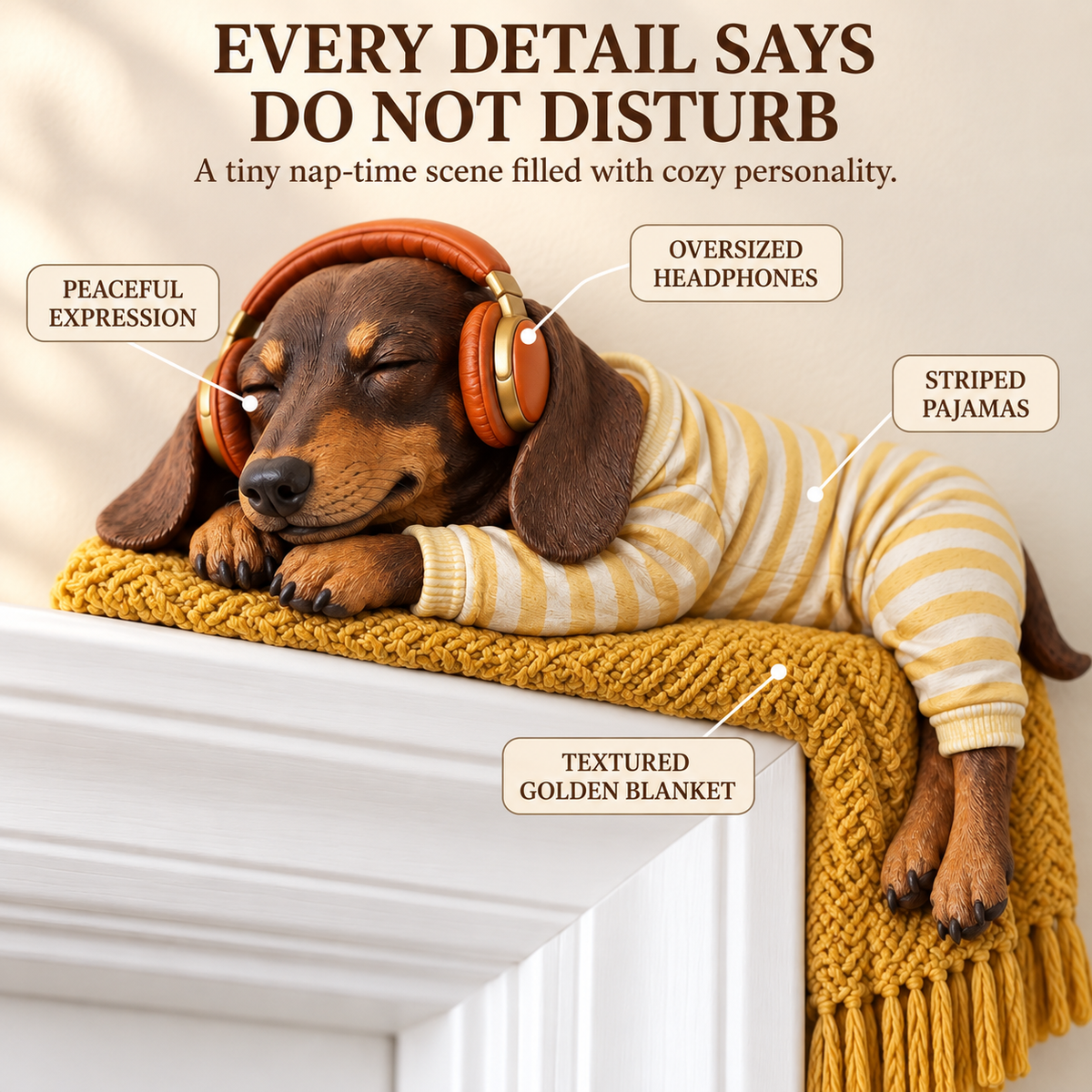 🐶🐶Sleeping Dachshund Door Topper