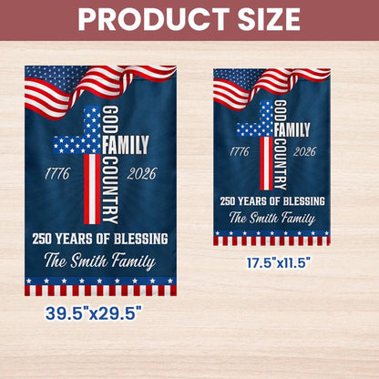 Personalized 250 Years of Blessing Garden Flag