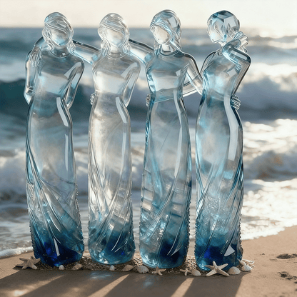 💖🔥LAST DAY 49 % OFF👩🏻‍🤝‍👩🏻Sisters by My Side, Celebrates Friendships Three Sisters Sculpture🎁Christmas, Thanksgiving Day, Birthday Gifts