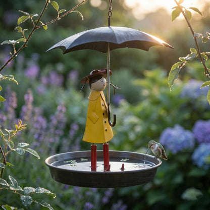 🔥Whimsical Umbrella Girl Bird Feeder, Cute Garden Decor & Perfect Gift for Bird Lovers