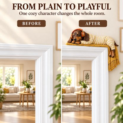 🐶🐶Sleeping Dachshund Door Topper