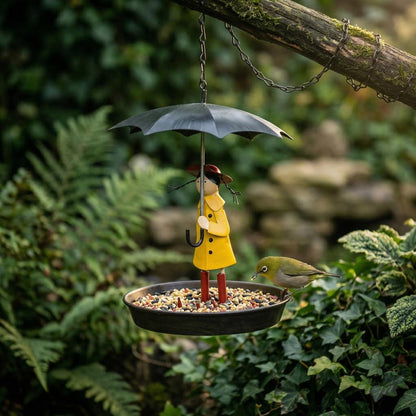 🔥Whimsical Umbrella Girl Bird Feeder, Cute Garden Decor & Perfect Gift for Bird Lovers