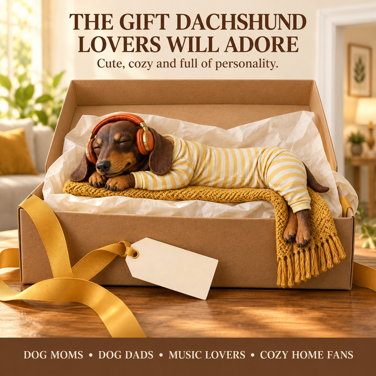 🐶🐶Sleeping Dachshund Door Topper