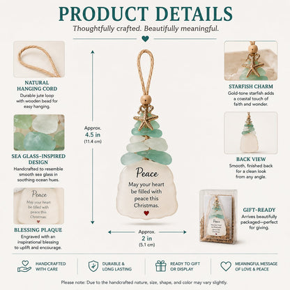 Ocean Blessings Sea Glass Christmas Ornaments