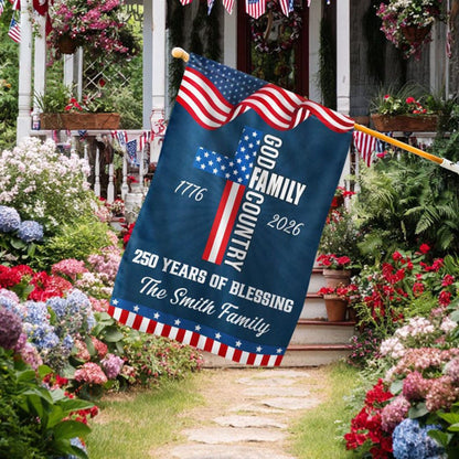 Personalized 250 Years of Blessing Garden Flag