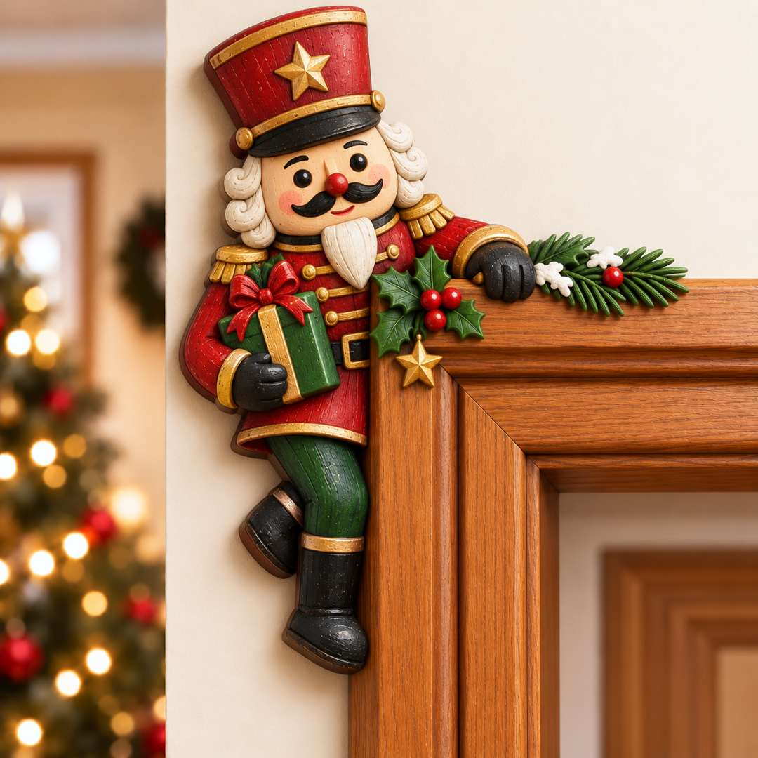 Christmas Peekaboo Door Frame Corner Decor