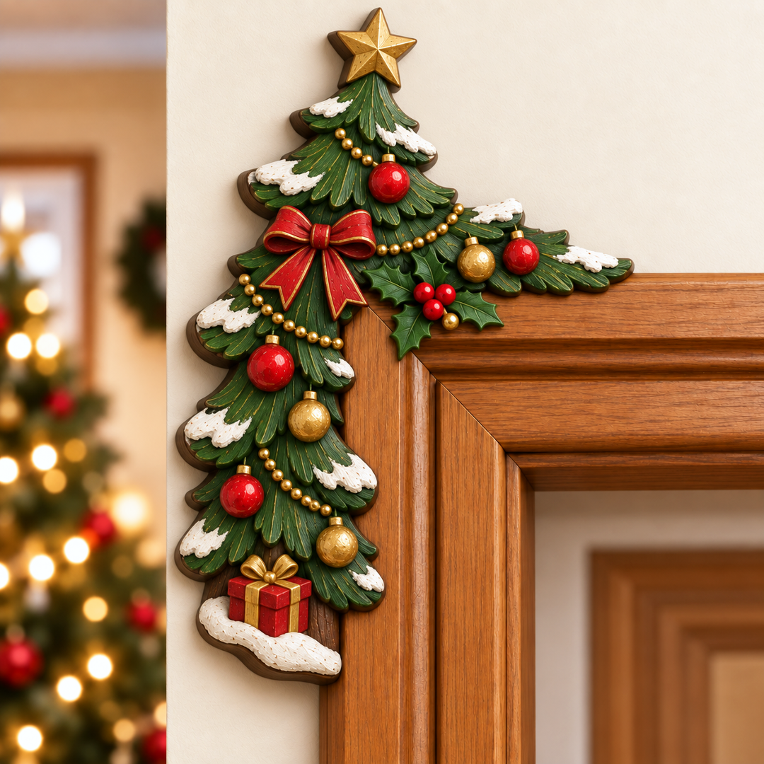 Christmas Peekaboo Door Frame Corner Decor