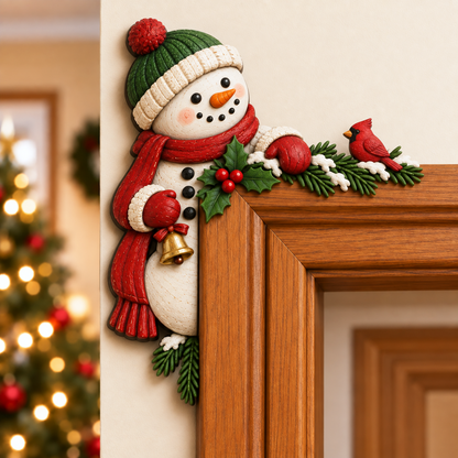 Christmas Peekaboo Door Frame Corner Decor