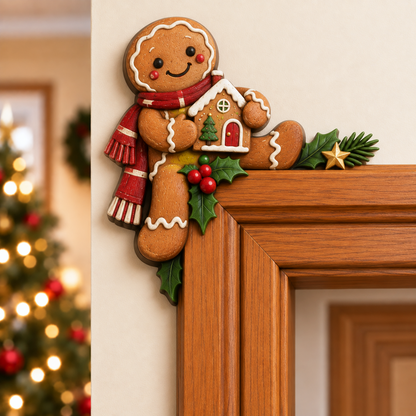 Christmas Peekaboo Door Frame Corner Decor