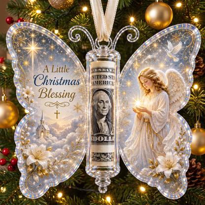 🦋 Butterfly Christmas Money Gift Ornament