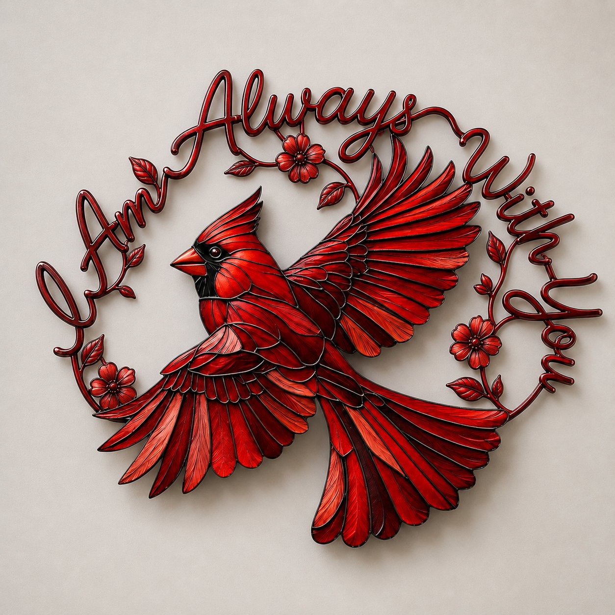 ❤️Cardinal Metal Wall Art - I Am Always With You