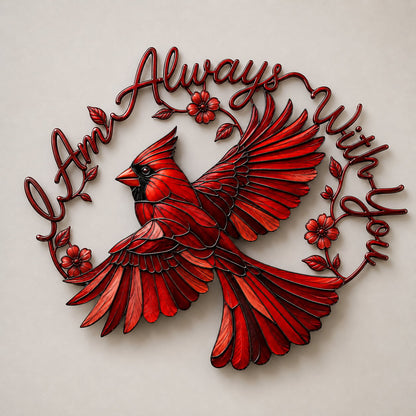 ❤️Cardinal Metal Wall Art - I Am Always With You