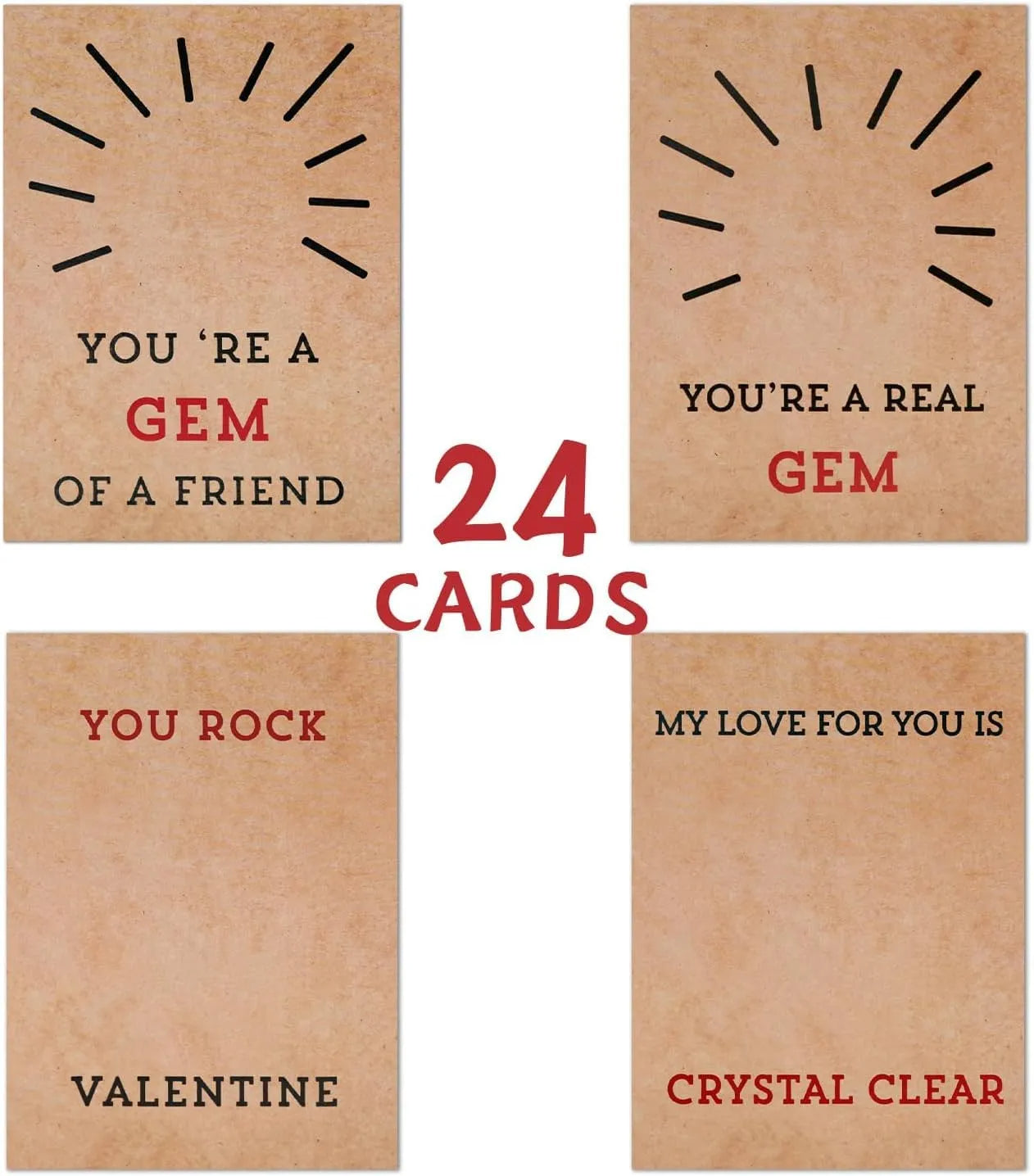 ✨24PCs Cards with Heart-Shape-Valentines Gifts for Kids✨