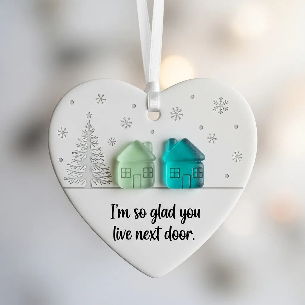 "Thank You Neighbours" Heart - Shaped Ornament