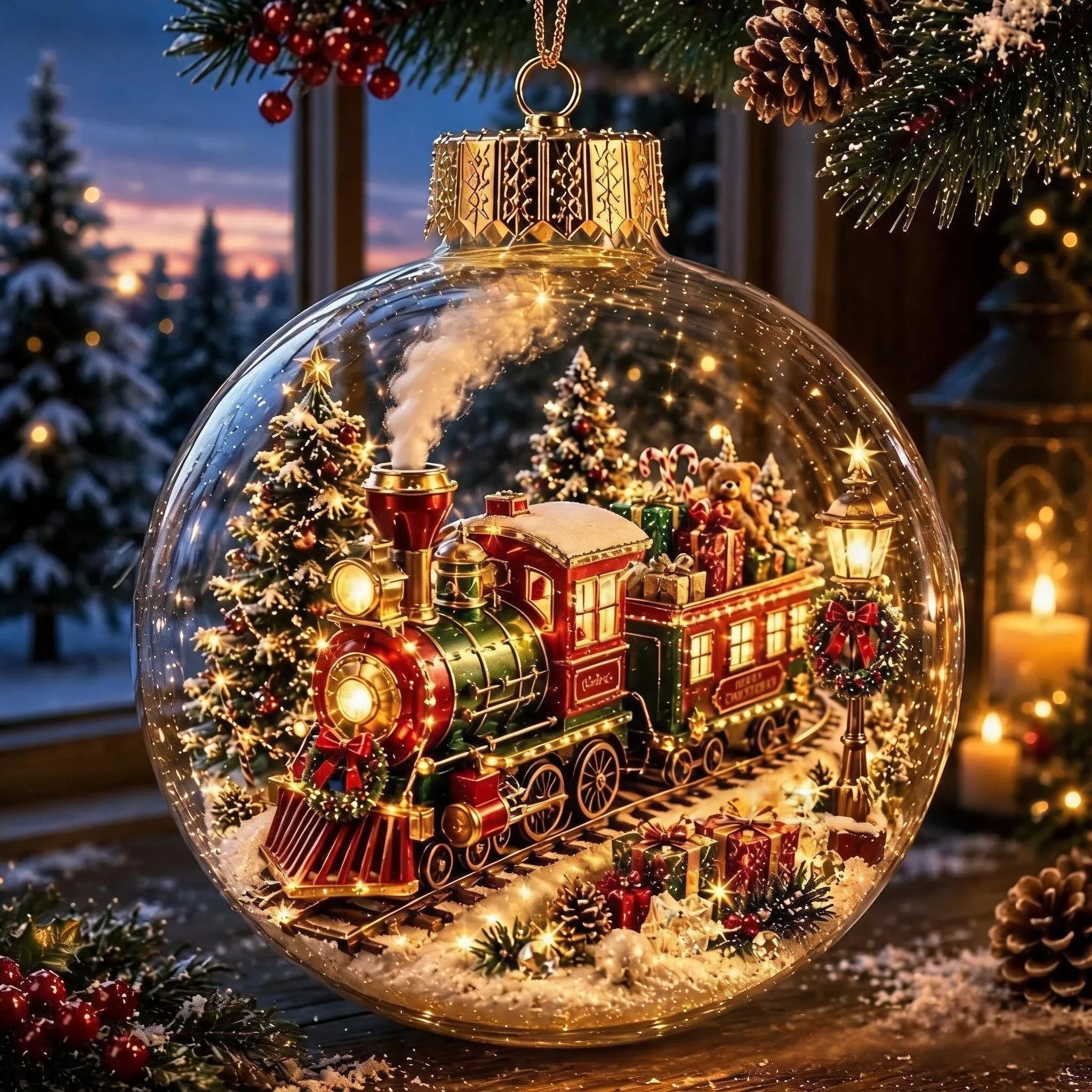 🎅🎅 2026 Christmas Gift 50% Off--Glowing Christmas Diorama Ornament