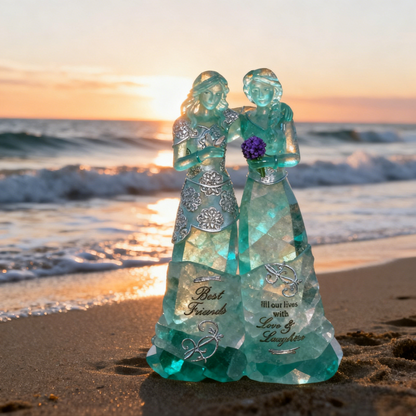 Sisters Friendship Crystal Angel Sculpture💖🪽👭