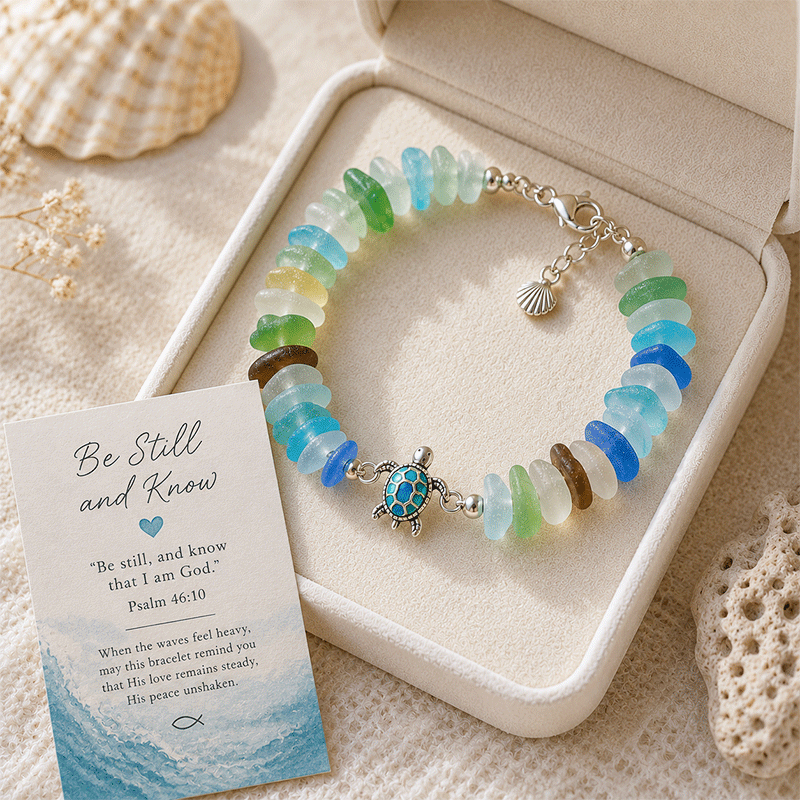 🩵🩵🩵 Sea Glass Blessing Bracelet