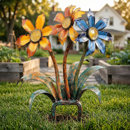 🌼🌼2026 Mother's Day Gifts 50% Off--💖🎁Handcrafted Rustic Metal Flower Garden Stakes