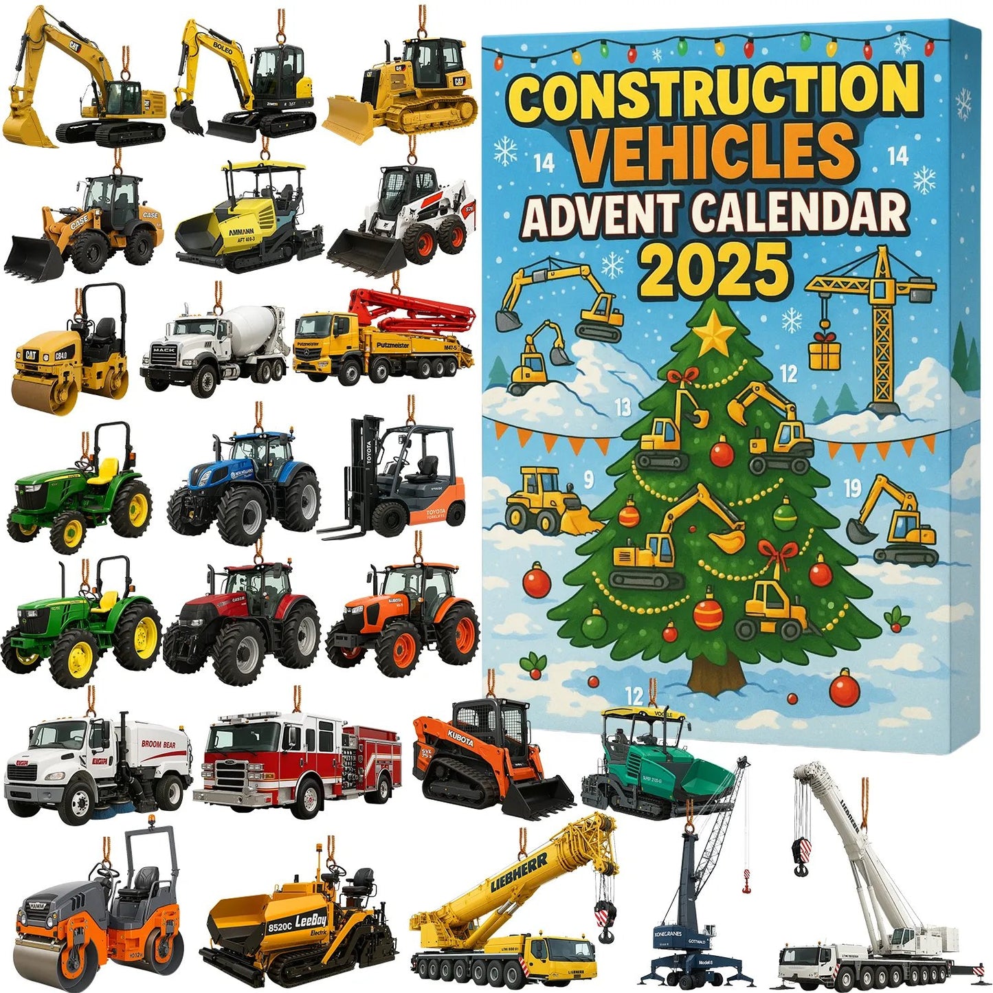🎄Early Christmas Sale 49%🎁Construction Vehicles Advent Calendar 2025