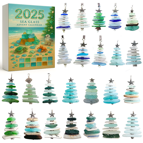 🎄Christmas Pre-Sale 49%OFF🎁Sea Glass Christmas Tree Advent Calendar