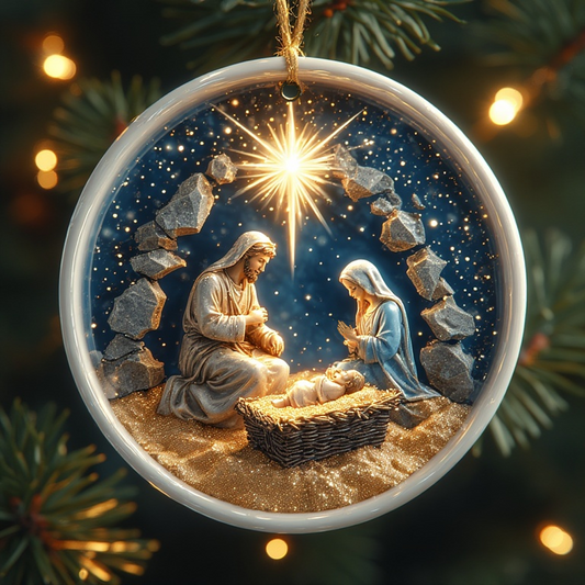 Nativity Scene Christmas Ornament