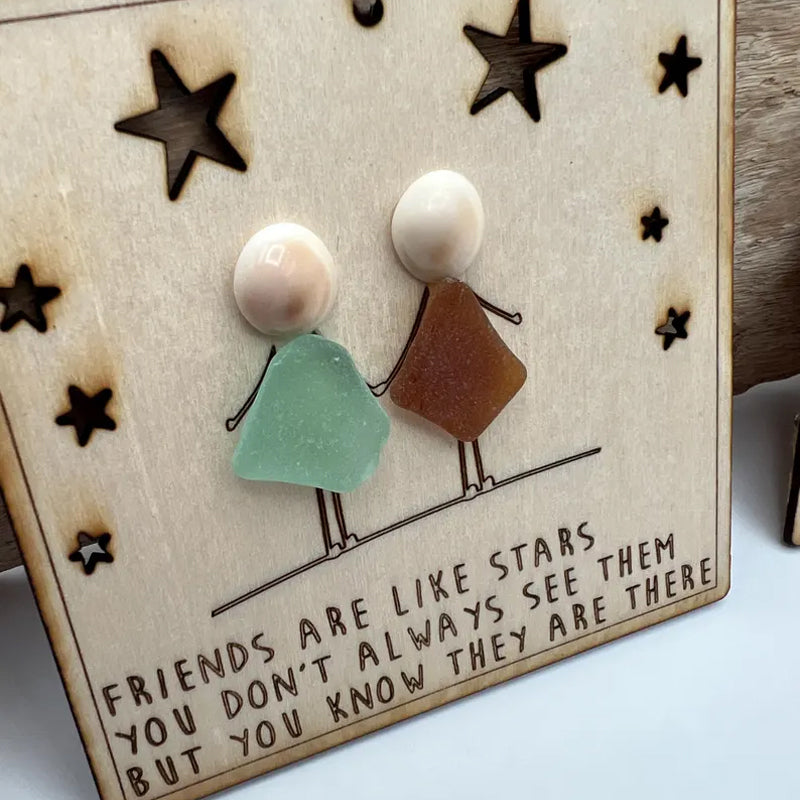 Sea Glass Art Friendship BFF Ornament