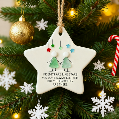 Star-shaped Sea Glass Friendship Ornament