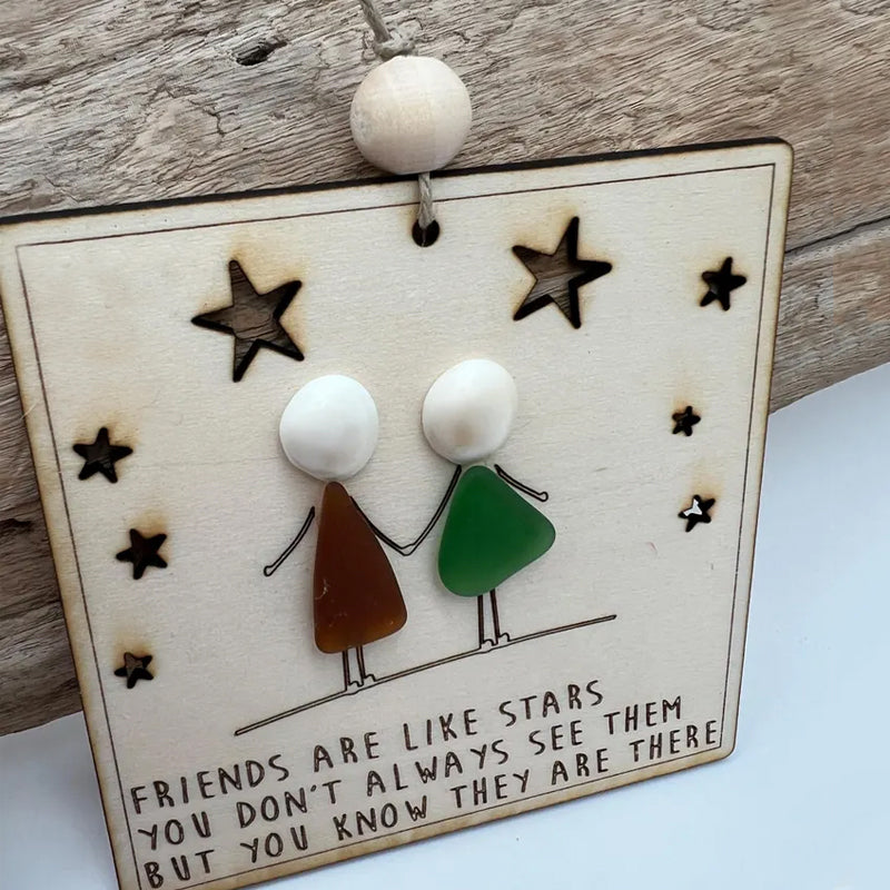 Sea Glass Art Friendship BFF Ornament