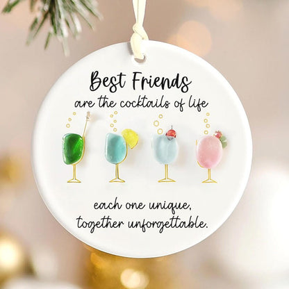 Best Friends Cocktails Sea Glass Friendship Decor